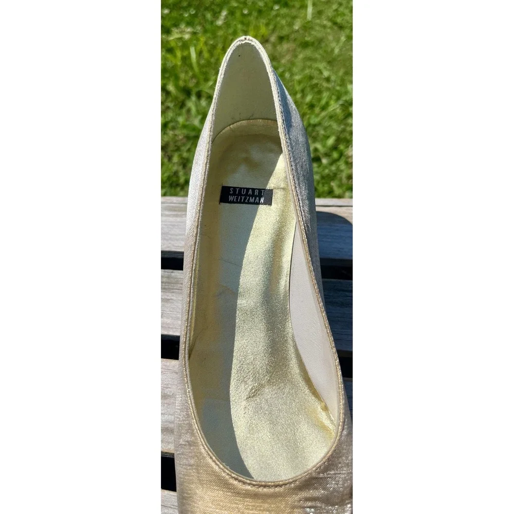 Stuart‎ Weitzman Shoes Womens Size 9 AA Square Toe Heels Leather Sole Elegant